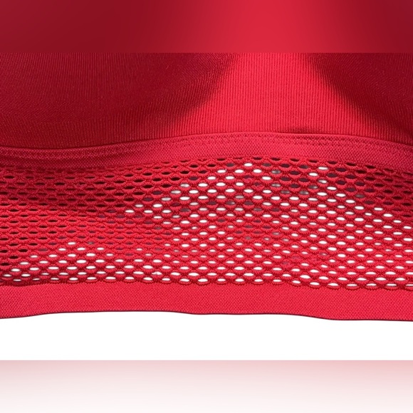 Victoria's Secret PINK Longline Cool & Comfy Wireless Red Sports Bra T back - Picture 5 of 6